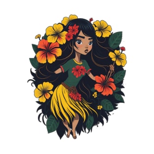 Reggae Hula Girl T-Shirt