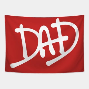 DAD - Dads Birthday / Fathers Day (White variant) Tapestry