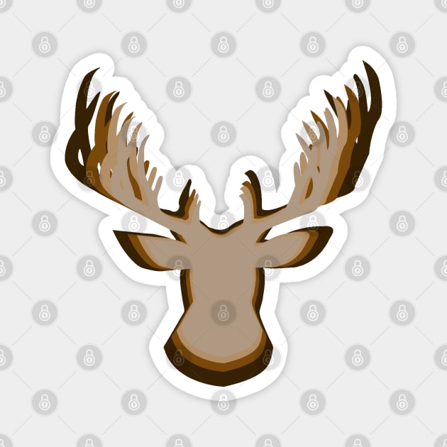 Multi colour stag Magnet by shallotman