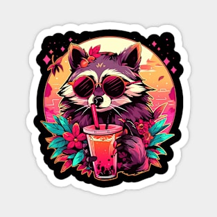 cool raccoon Magnet