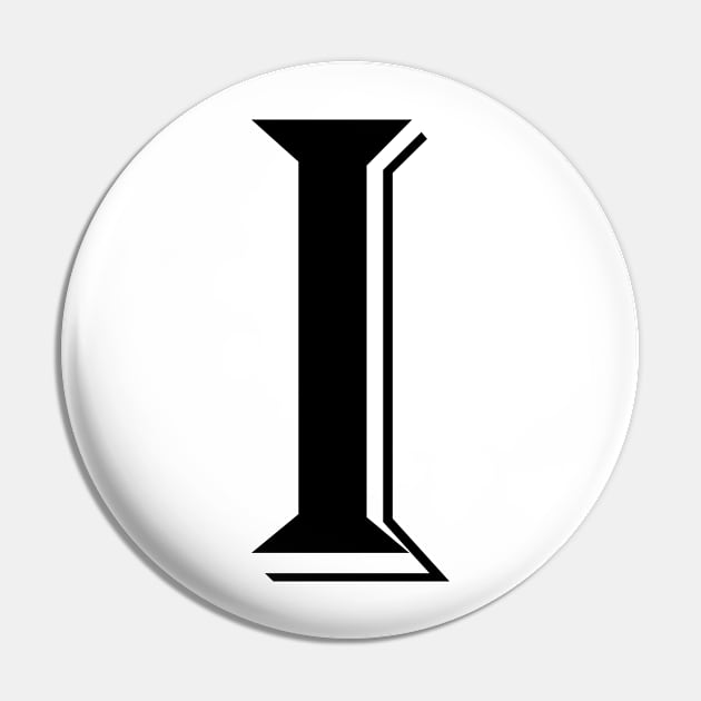 Black letter I in vintage style Pin by Classical