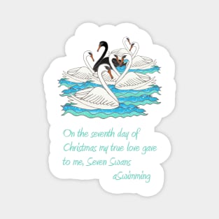 Seven Swans a-Swimming Magnet