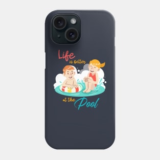 Swimming Kids At The Pool Phone Case