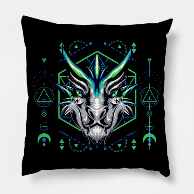 dragon art Pillow by SHINIGAMII