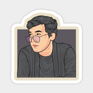 man with glasses Magnet