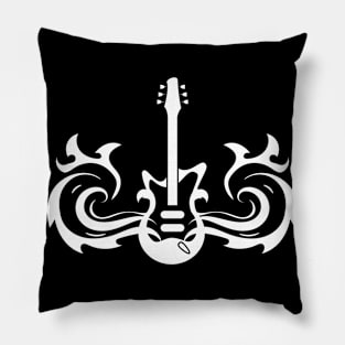 Guitar Tattoo Art Design Pillow