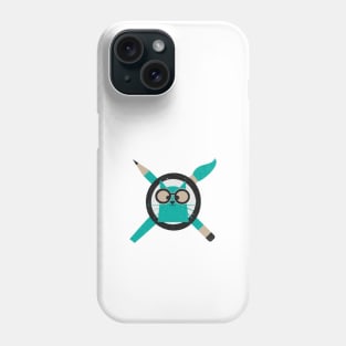 Nerdy Artist Cat Phone Case