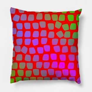 Candy Leopard Multicolored on Red Pillow