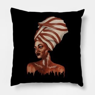 Beautiful African woman Dripping Melanin Pillow