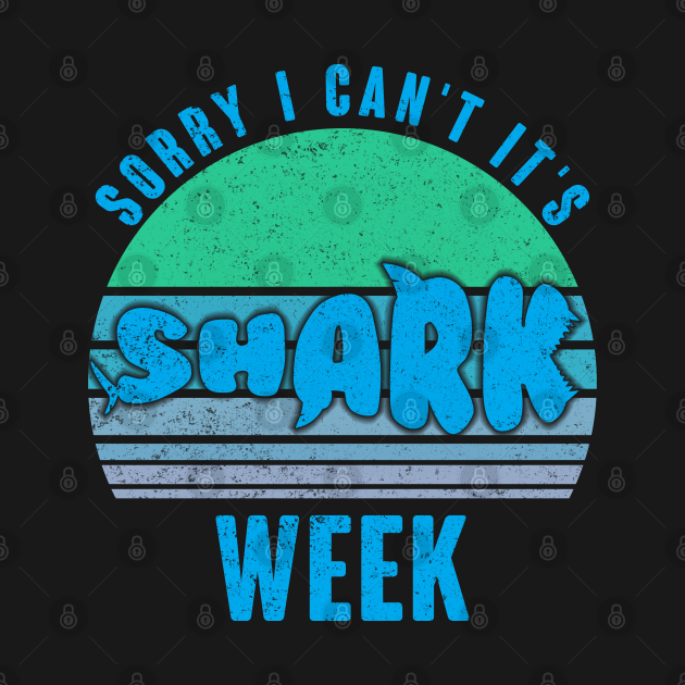 Disover Sorry i can't it's week funny vintage shark 2020 - Shark Week 2020 - T-Shirt