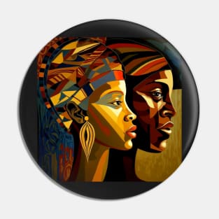 African Print Design Pin