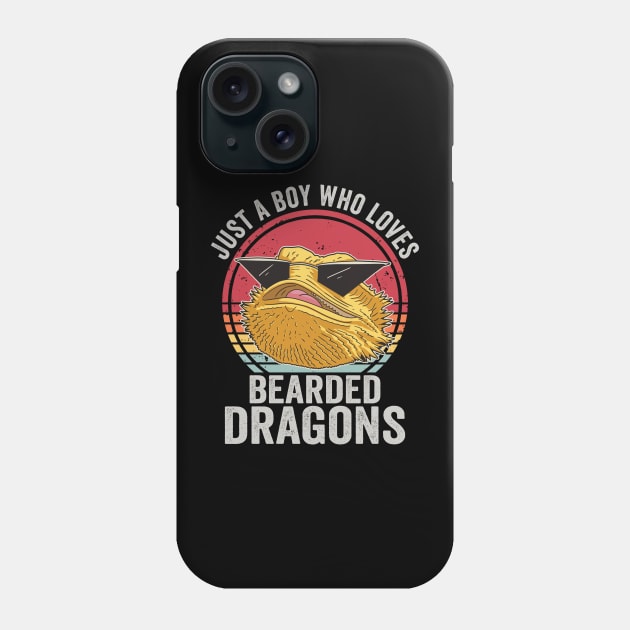 Just A Boy Who Loves Bearded Dragons Phone Case by Visual Vibes