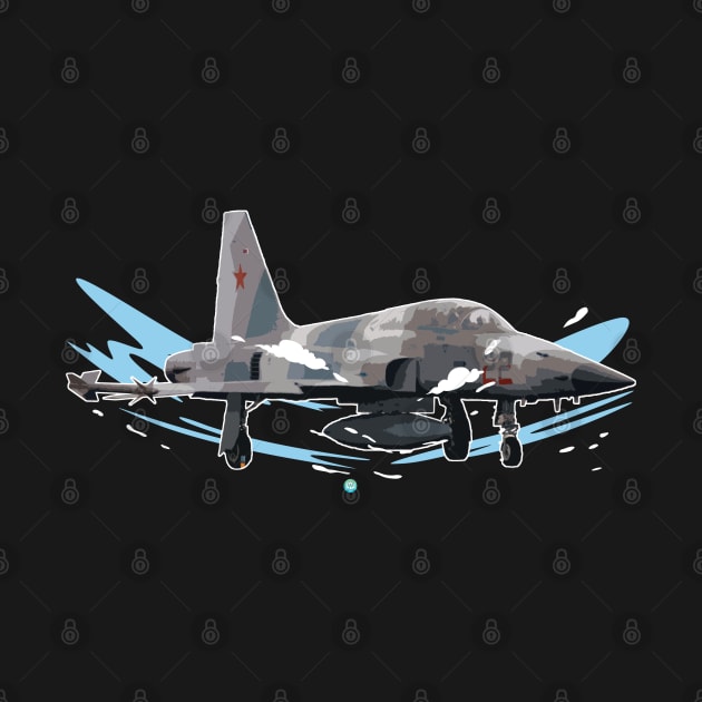 F5 Tiger Fighter Jet Top Gun Gift by woormle