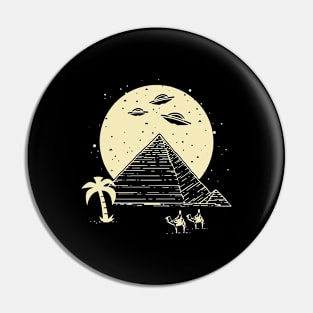 Ancient Astronaut Egyptian Pyramid UFO Conspiracy Theory Pin