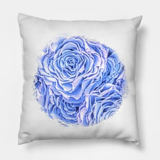 Light Blue Rose Pillow