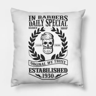 Barber Design In Barbers Daily 72 Pillow