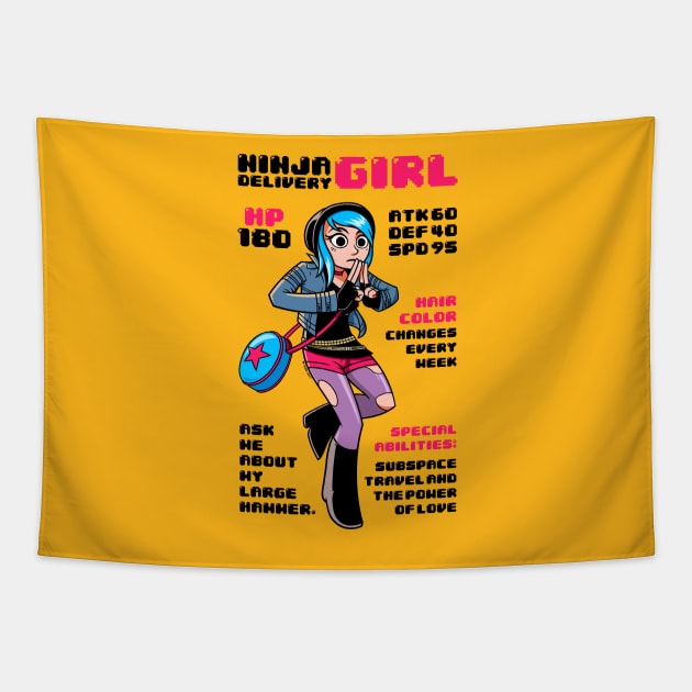 Ninja Delivery Girl Tapestry by wloem