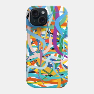 Colourful Line Art Abstract Art Good Vibes of Summer Phone Case