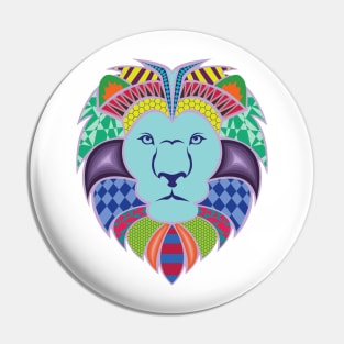 Abstract Lion Pin