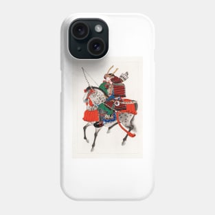 Samurai on Horseback (1878) Vintage Japanese Ink Drawing Phone Case