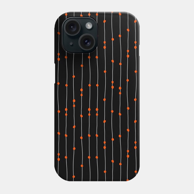 Red Dots and White Stripes Phone Case by Sandra Hutter Designs