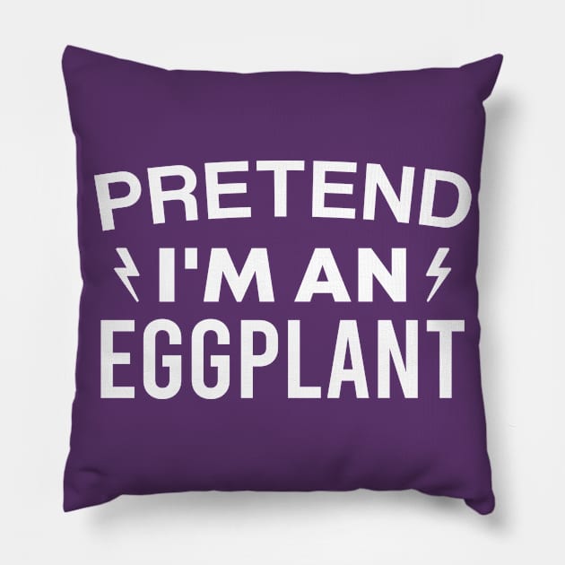 Funny Halloween Party Pretend I'm an Eggplant Lazy Costume Pillow by FOZClothing