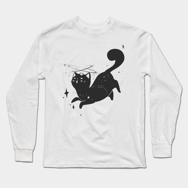 Kawaii Star Kitty Black Cat Cat Long Sleeve T Shirt Teepublic