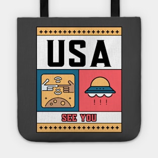 USA see you UFO Tote