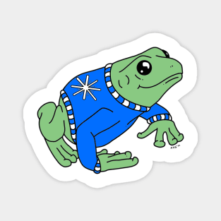 Hoppy Holiday Frog Magnet