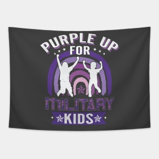 Purple Up For Military Kids Military Child Month USA Tapestry