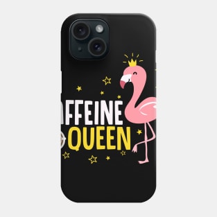 Womens Funny Caffeine Queen product I Magical Coffee Flamingo Phone Case