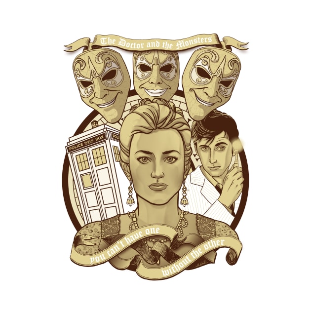 The Doctor and the monsters by ursulalopez