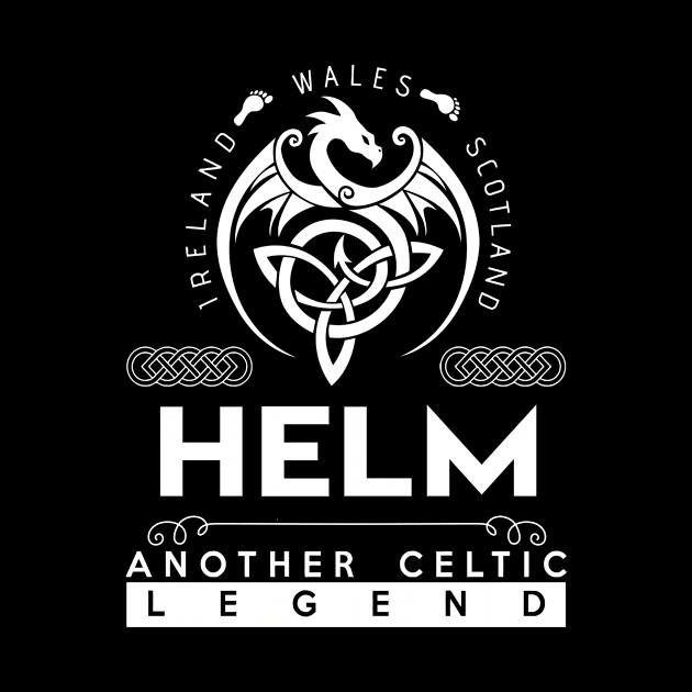 Helm Name T Shirt - Another Celtic Legend Helm Dragon Gift Item by harpermargy8920