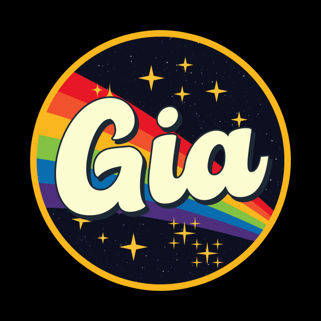 Gia // Rainbow In Space Vintage Style by LMW Art