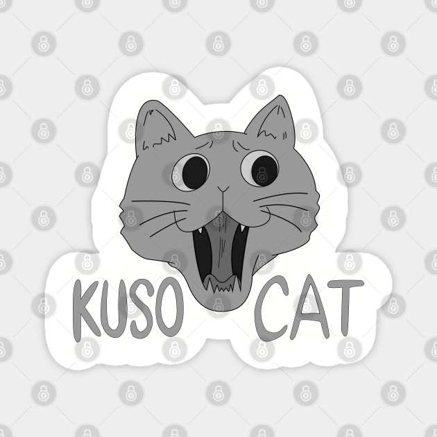 Kuso Cat Magnet by TRYorDIE