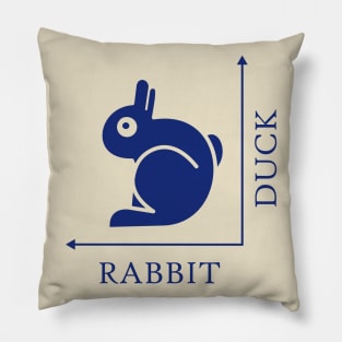 Duck Rabbit Illusion Pillow