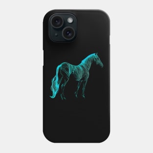 Turquoise Equestrian Art Horse Lover Western Rodeo Phone Case