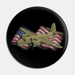 B-26 Marauder Patriotic WW2 Medium Bomber Pin