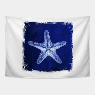 coastal seaside ocean navy blue beach chic starfish Tapestry