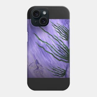 fish in purple and lavendar water with seagrass Phone Case