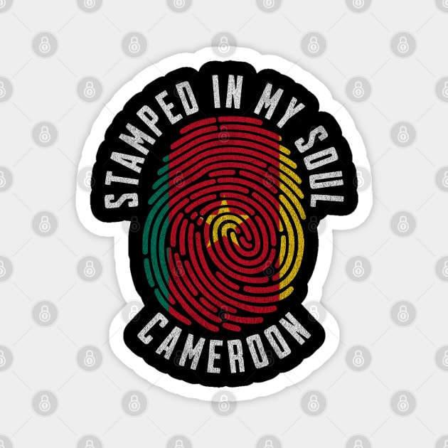 Stamped in My Soul Cameroon Flag Design Cameroonian Pride Magnet by Yesteeyear