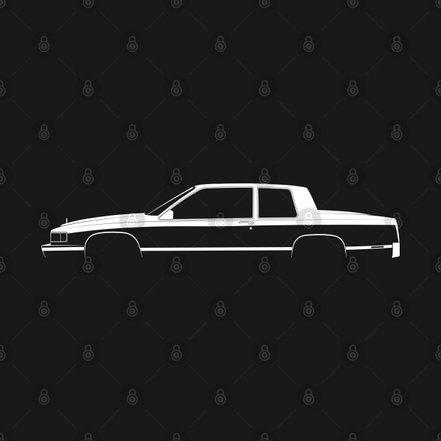 Cadillac Coupe de Ville (1991) Silhouette by Car-Silhouettes