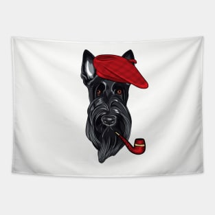 Hipster dog Scottish Terrier Tapestry