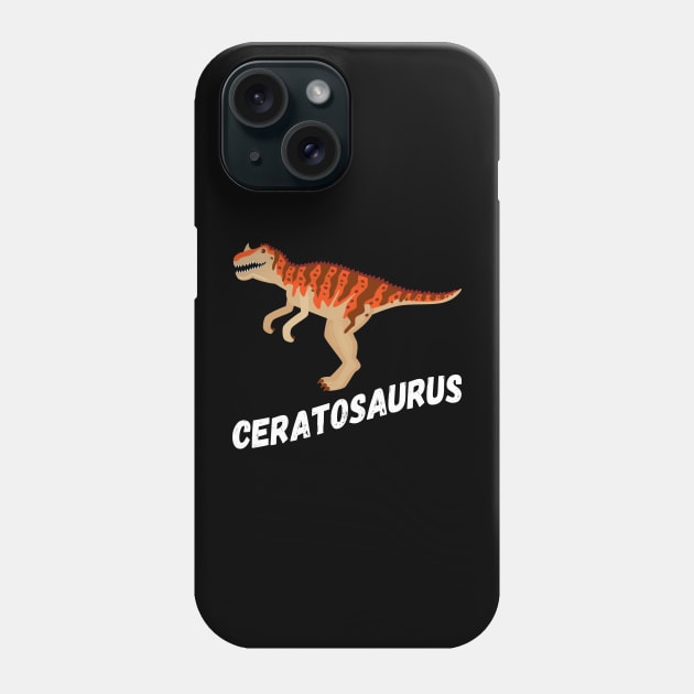 Fun Ceratosaurus Dinosaur Design Phone Case by Terra Fossil Merch