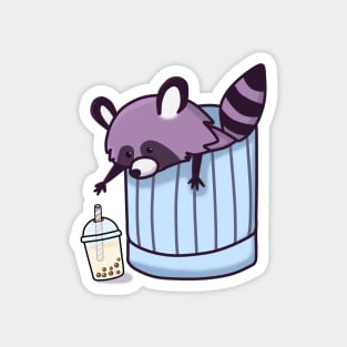 Little Racoon Loves Boba! Magnet