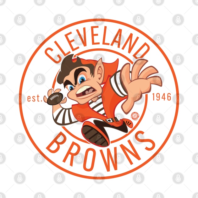 Cleveland Browns Elf Runner Stamp Clear by Goin Ape Studios