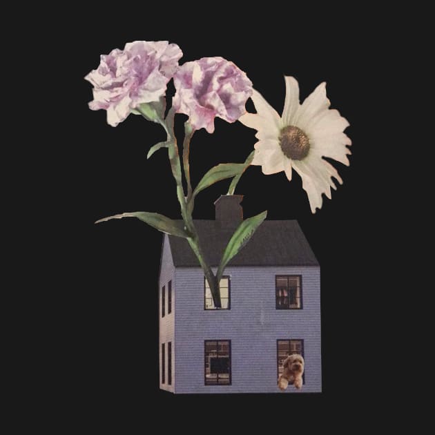 Flower House Puppy by Collage Garage Gifts