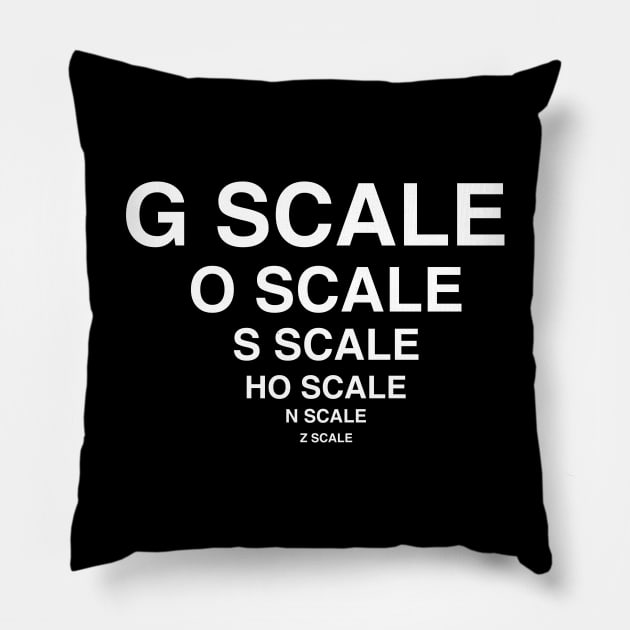 Model Train Scales Pillow by GloopTrekker