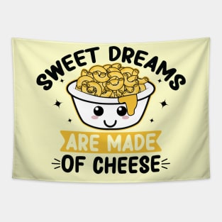 kawaii mac and cheese Fun quote Tapestry