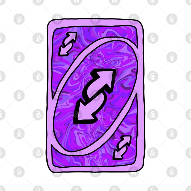 Trippy purple Uno reverse card by Shred-Lettuce